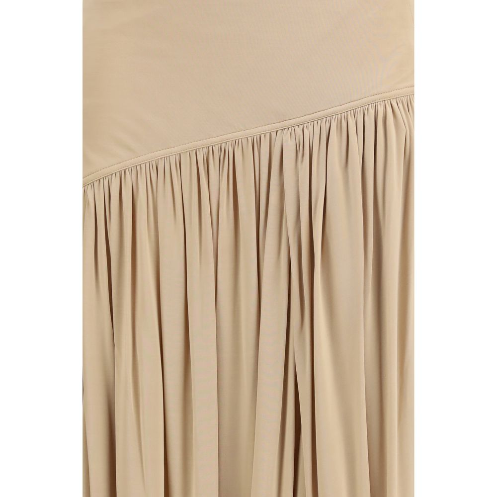 Beige Viscose Skirt