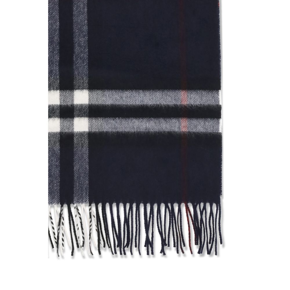 BURBERRY Blue Cashmere Scarf