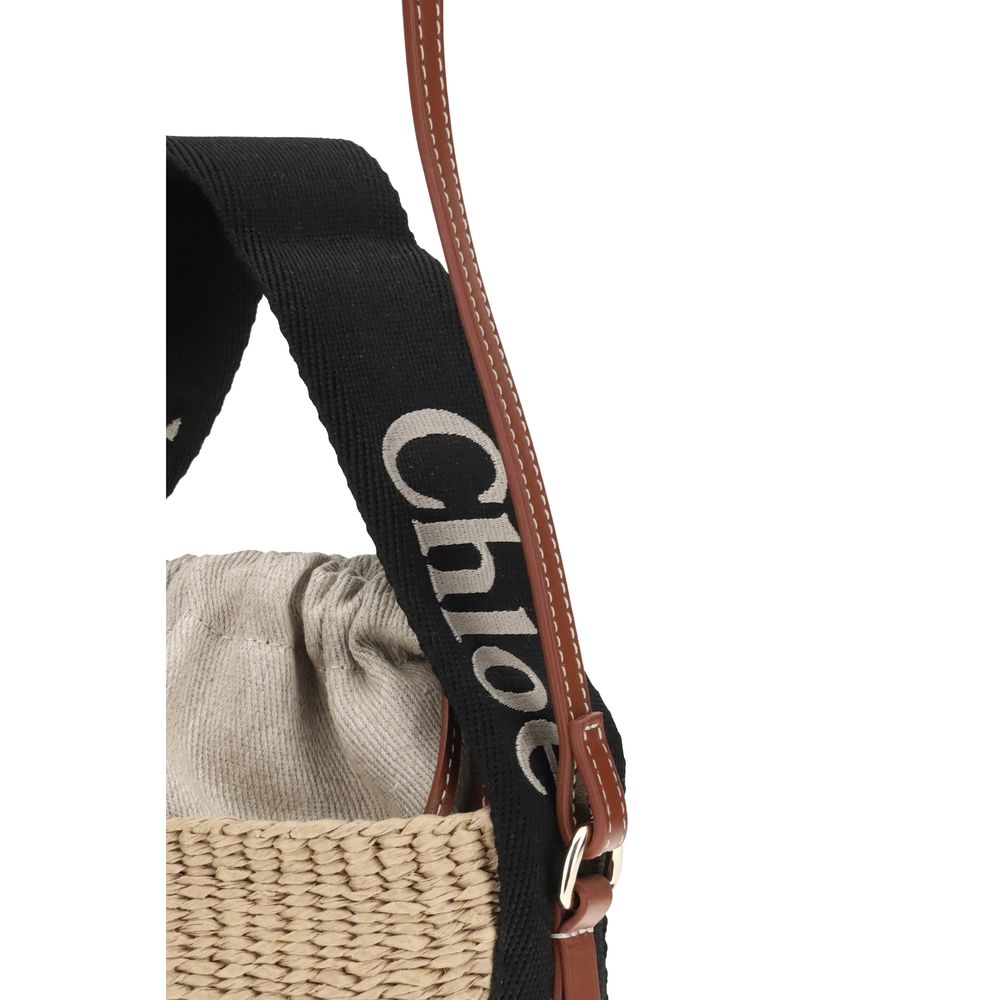 CHLOÉ Woody Raffia Bucket bag