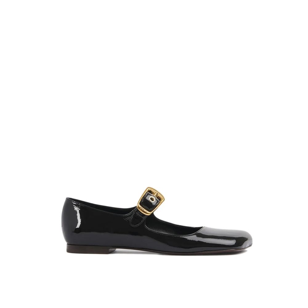 CHLOÉ Black Calfskin Ballet Flats