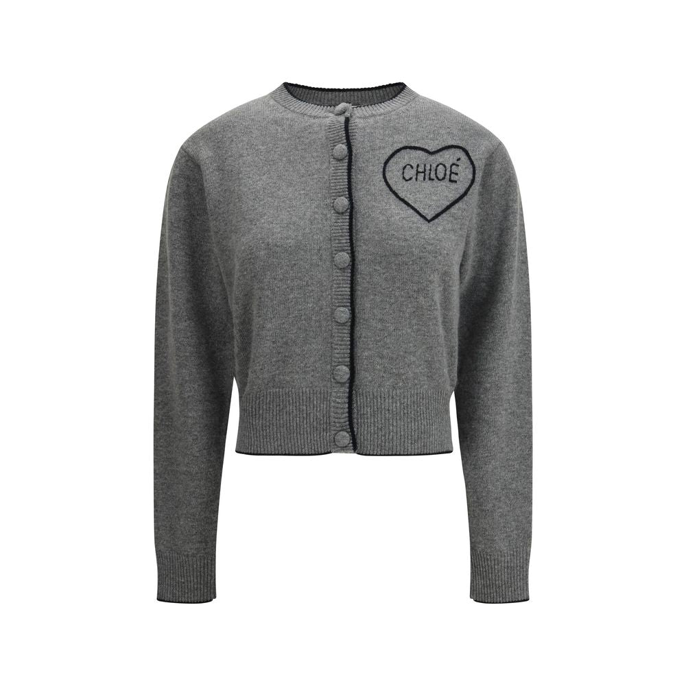 CHLOÉ Gray Wool Cardigan