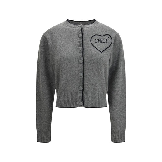 CHLOÉ Gray Wool Cardigan