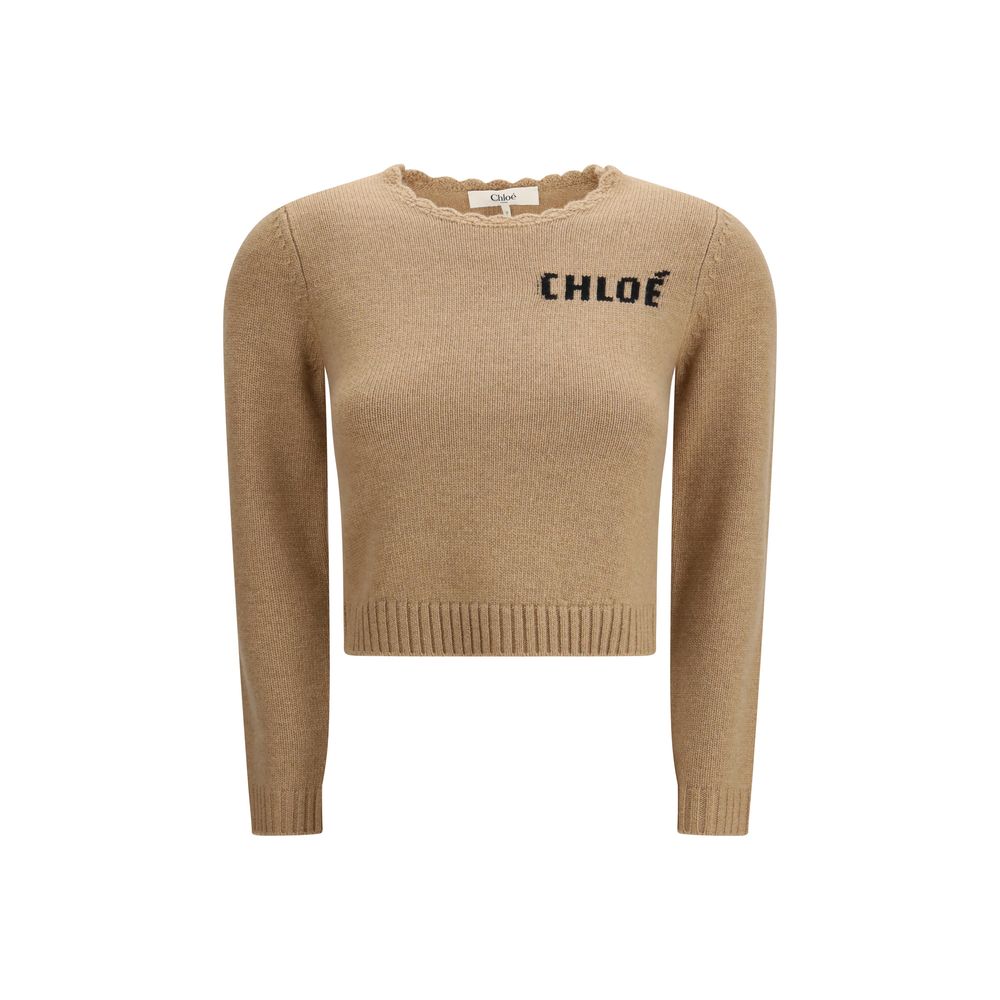 CHLOÉ Brown Wool Sweatshirt