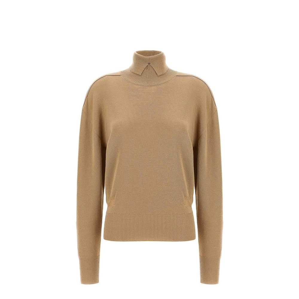 BURBERRY Beige Wool Sweatshirt