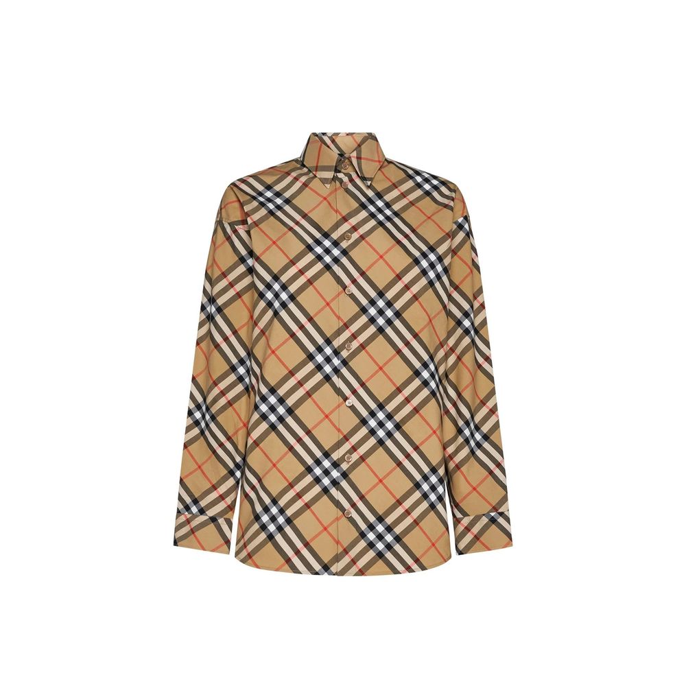 BURBERRY Brown Cotton Pattern Shirt