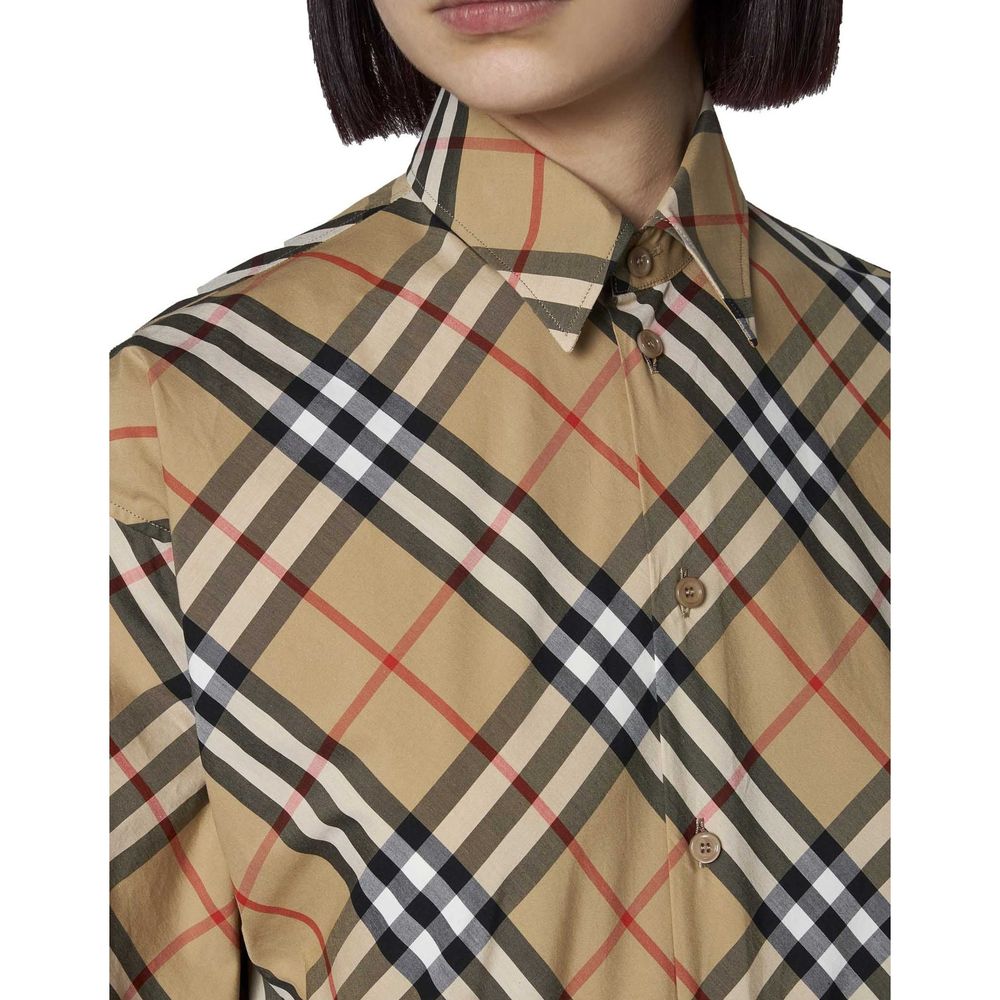 BURBERRY Brown Cotton Pattern Shirt