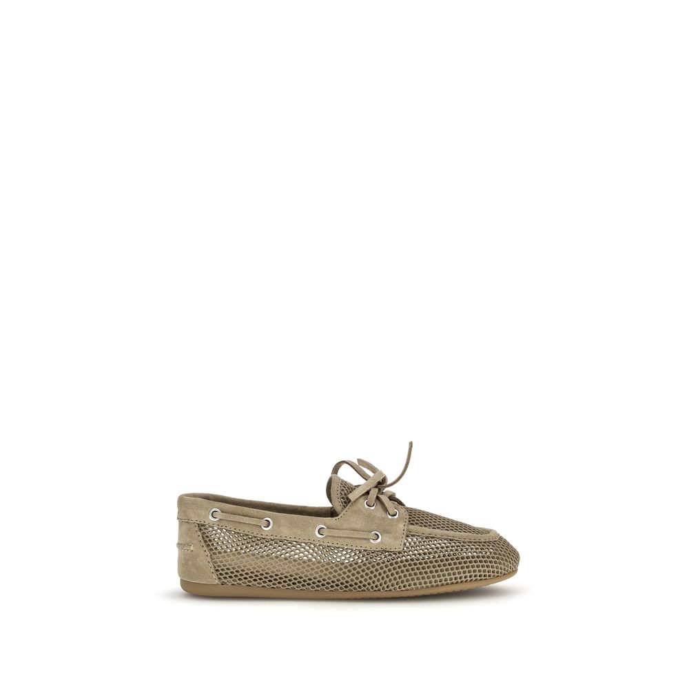 MIU MIU Beige Calf Leather loafers