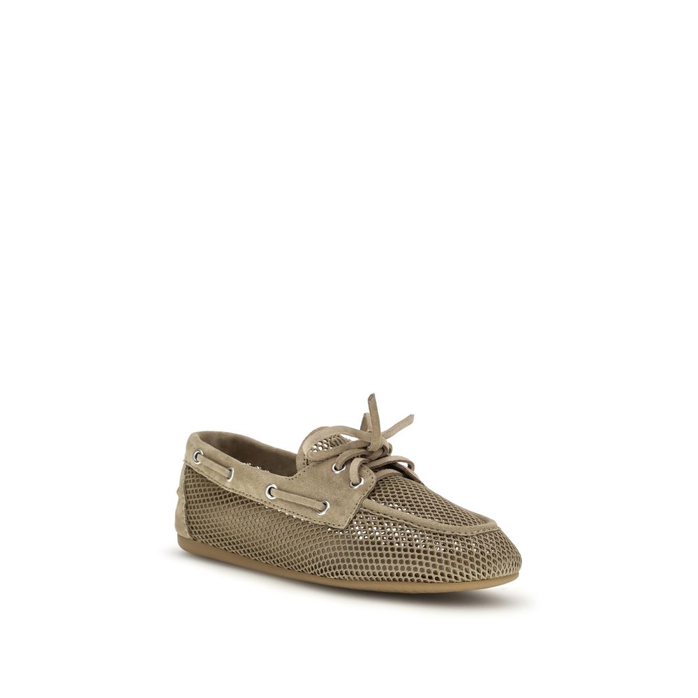 MIU MIU Beige Calf Leather loafers