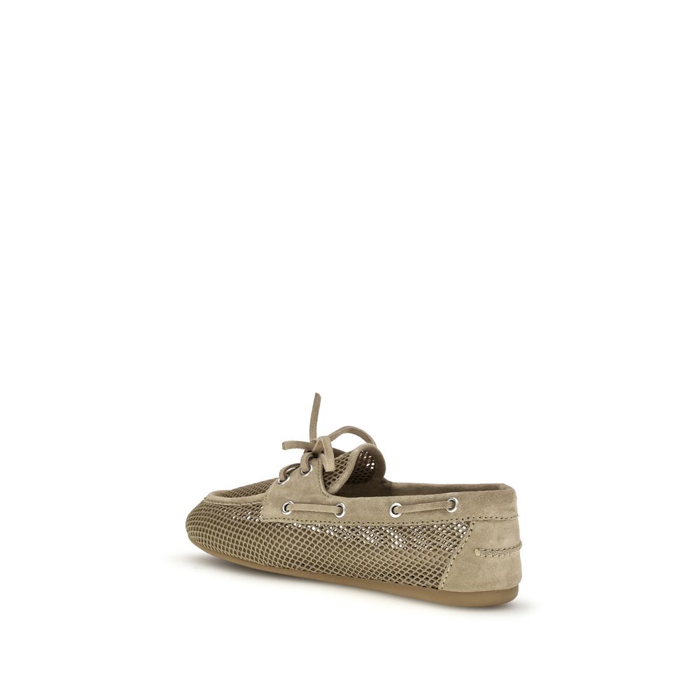 MIU MIU Beige Calf Leather loafers