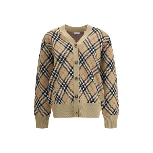 BURBERRY Brown Wool Cardigan