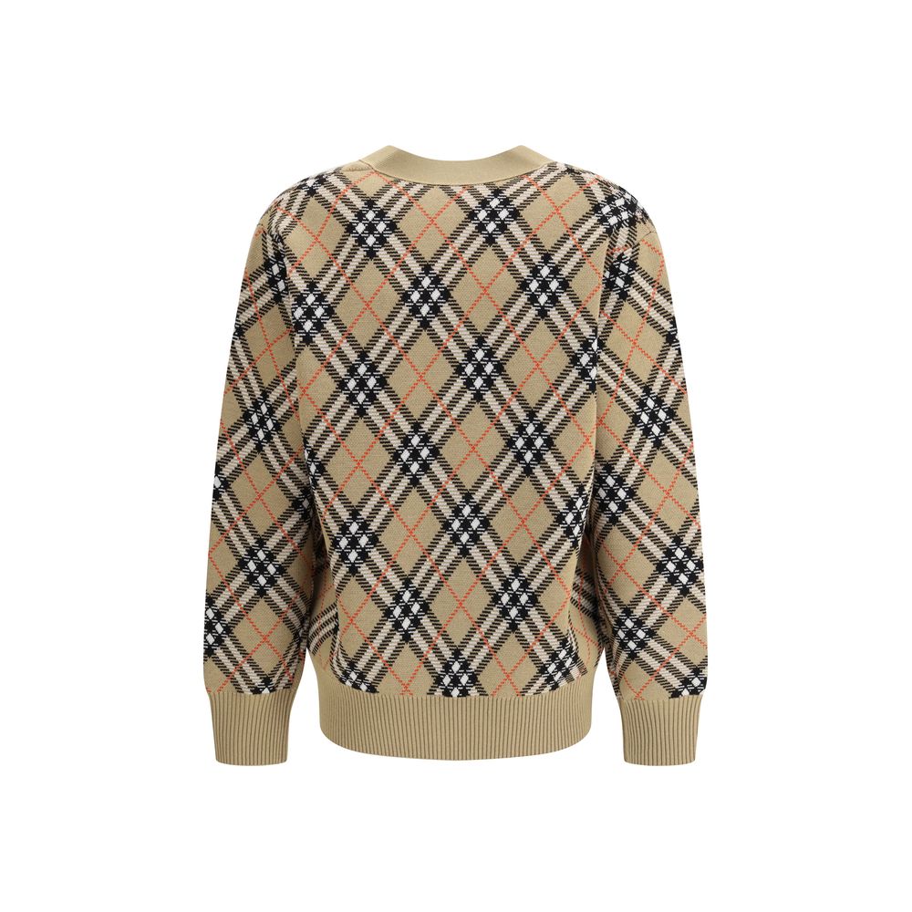 BURBERRY Brown Wool Cardigan