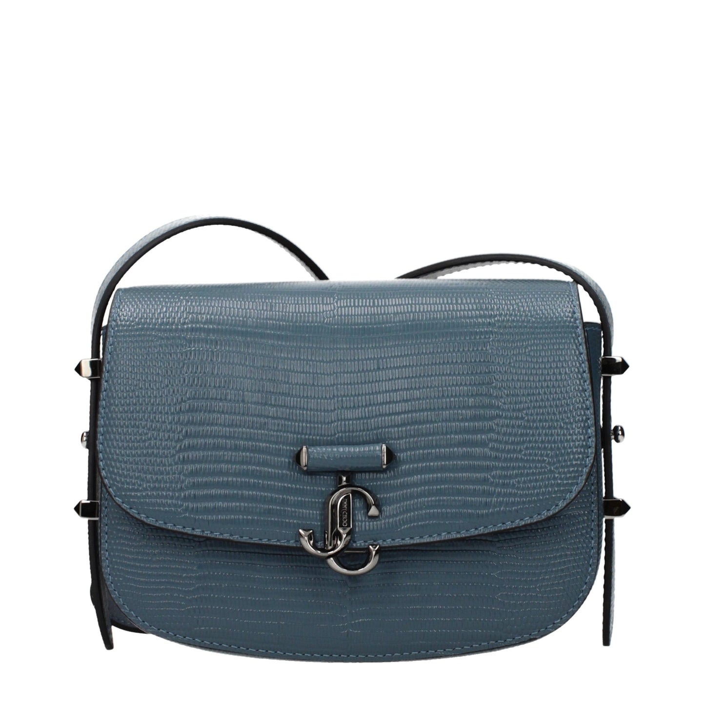 JIMMY CHOO Blue Leather Shoulder Bag