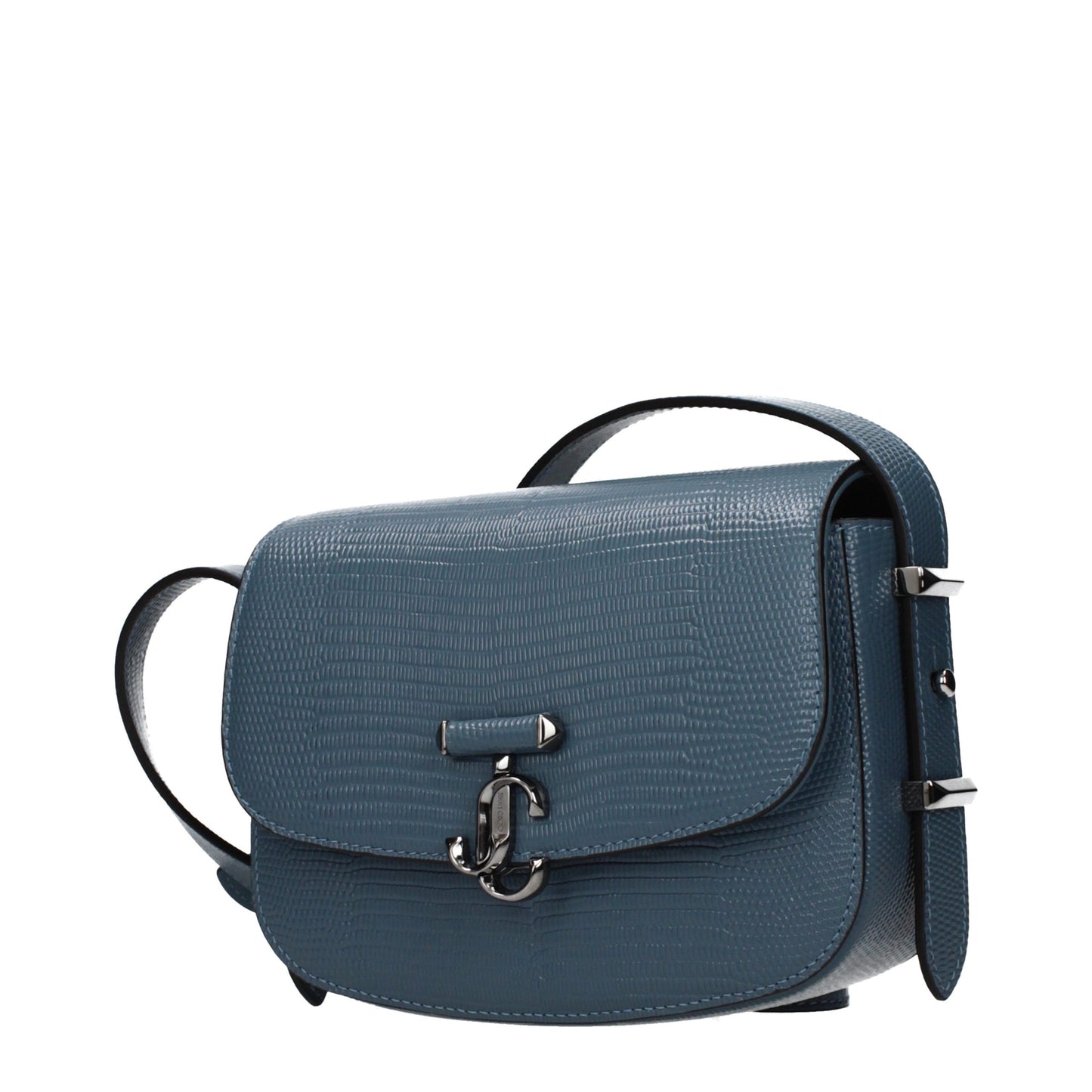 JIMMY CHOO Blue Leather Shoulder Bag