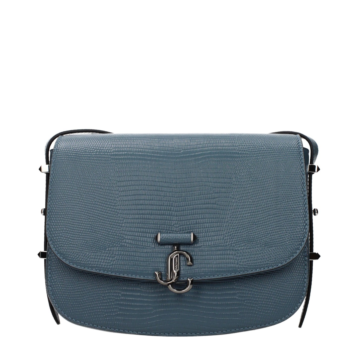 JIMMY CHOO Blue Leather Crossbody Bag