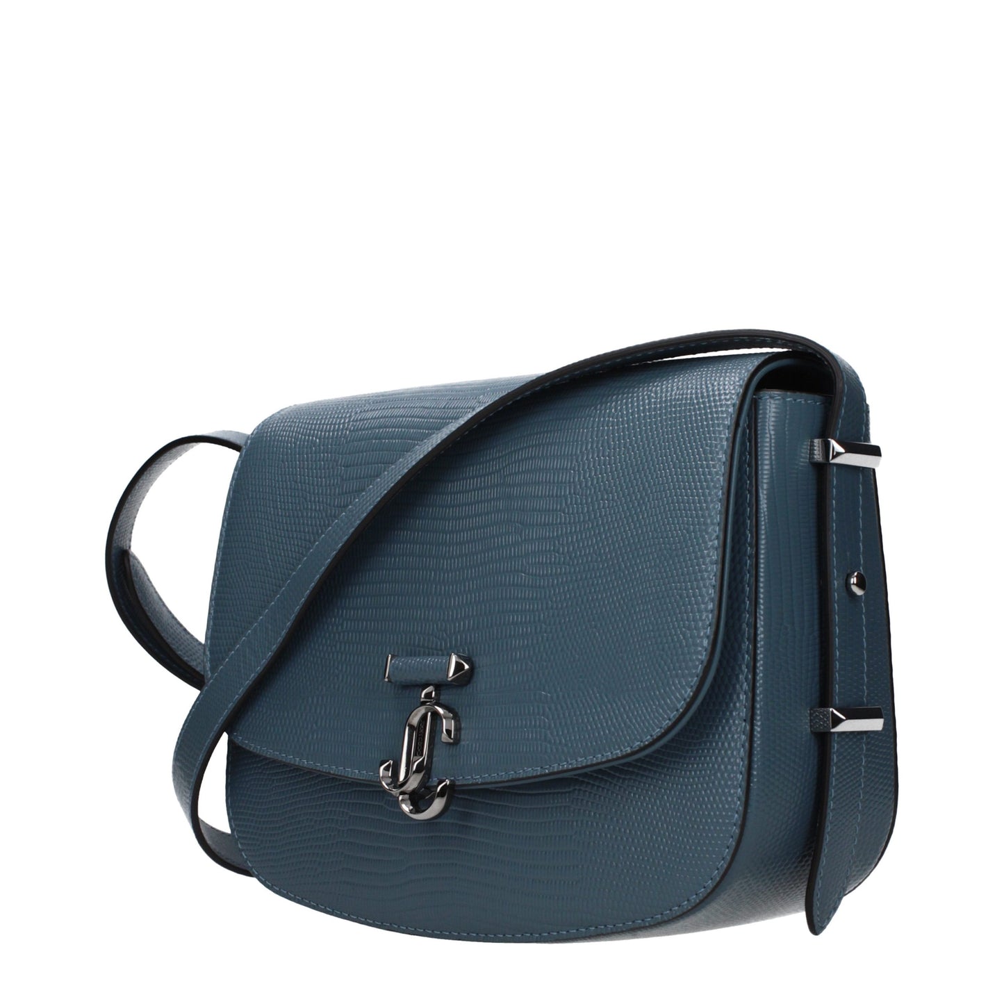 JIMMY CHOO Blue Leather Crossbody Bag