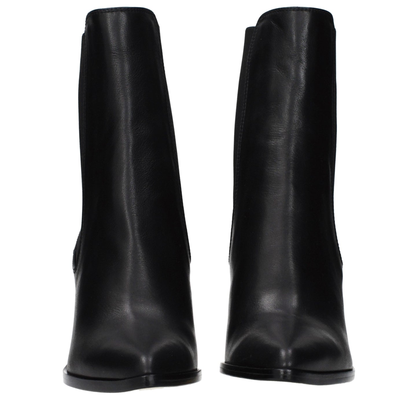 Black Leather Ankle Boots