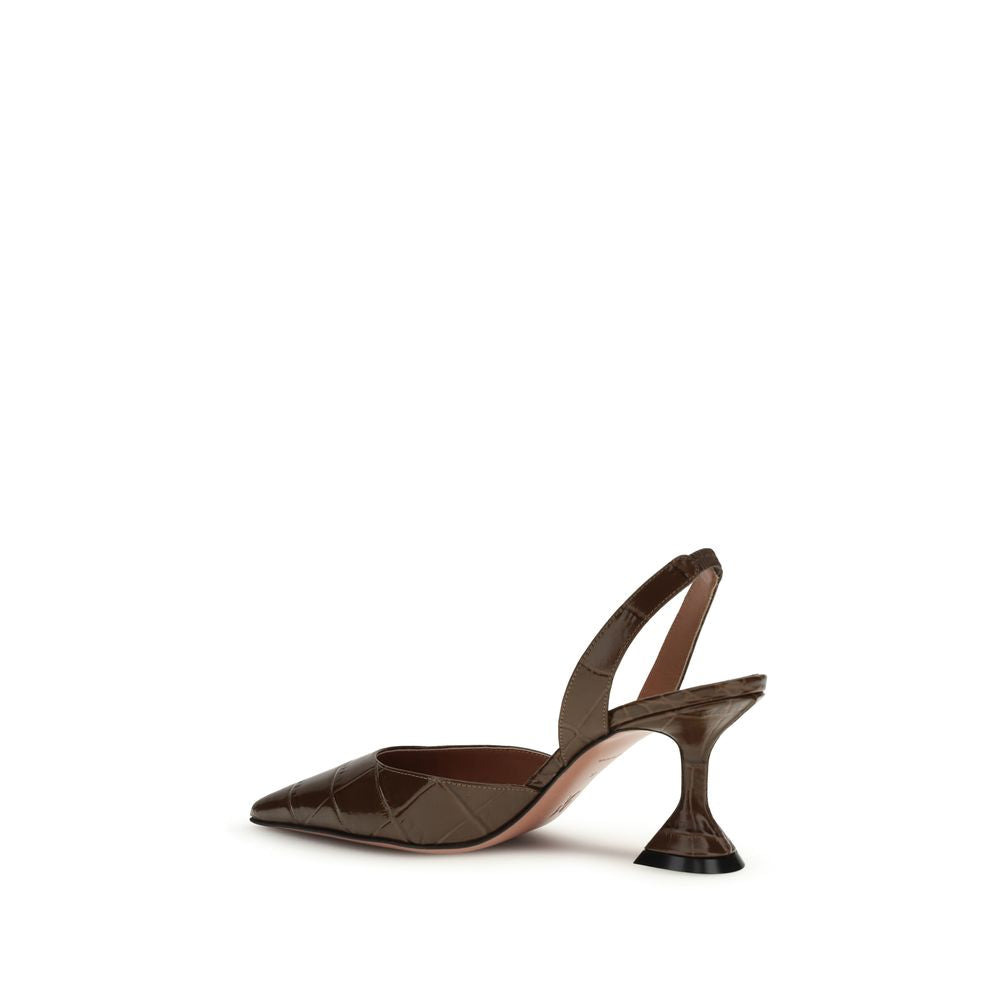 Brown Calf Leather Bos Taurus High Heel Pumps