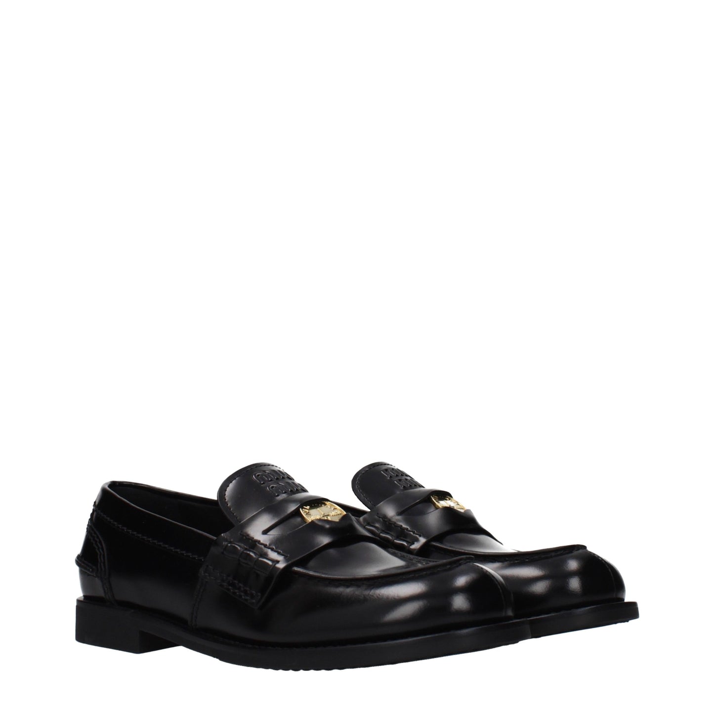 Black Leather Slip-On Loafers