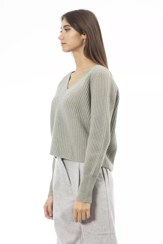 ALPHA STUDIO’S Green Wool Women Sweater