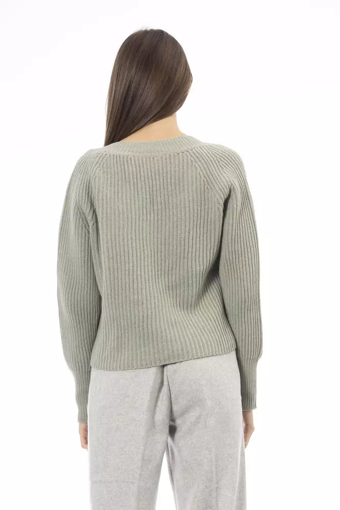 ALPHA STUDIO’S Green Wool Women Sweater