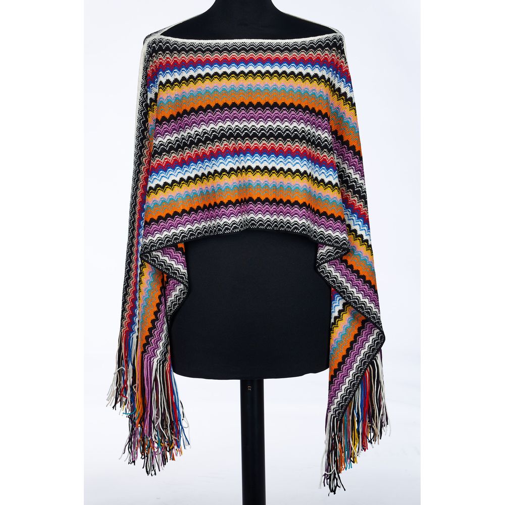 MISSONI Multicolor Wool Women Poncho