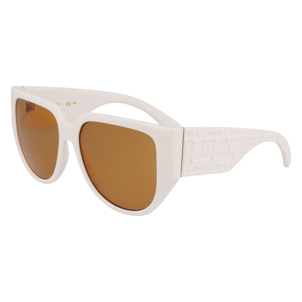 FERRAGAMO White Bio Injected Sunglasses
