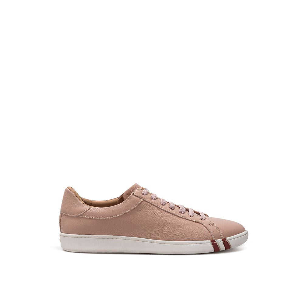 Bally Pink grained leather sneakers