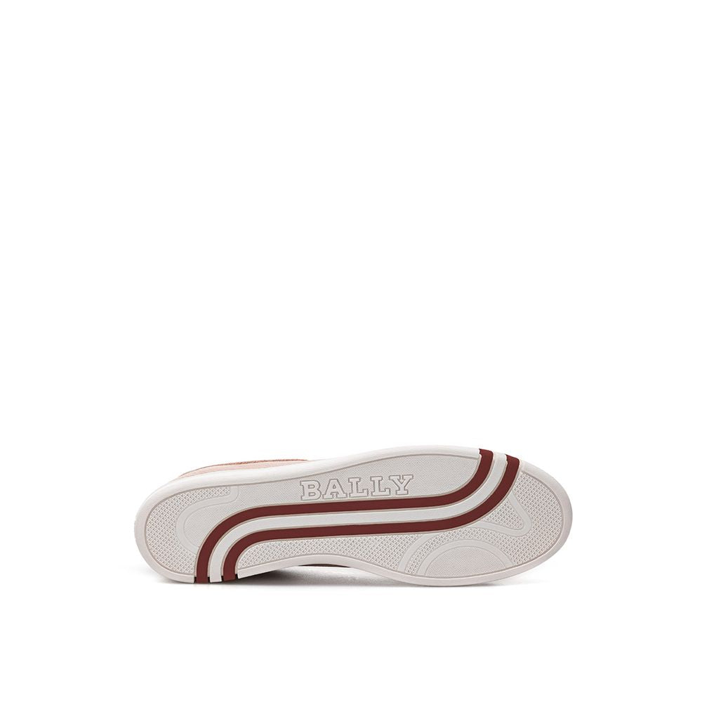 Bally Pink grained leather sneakers