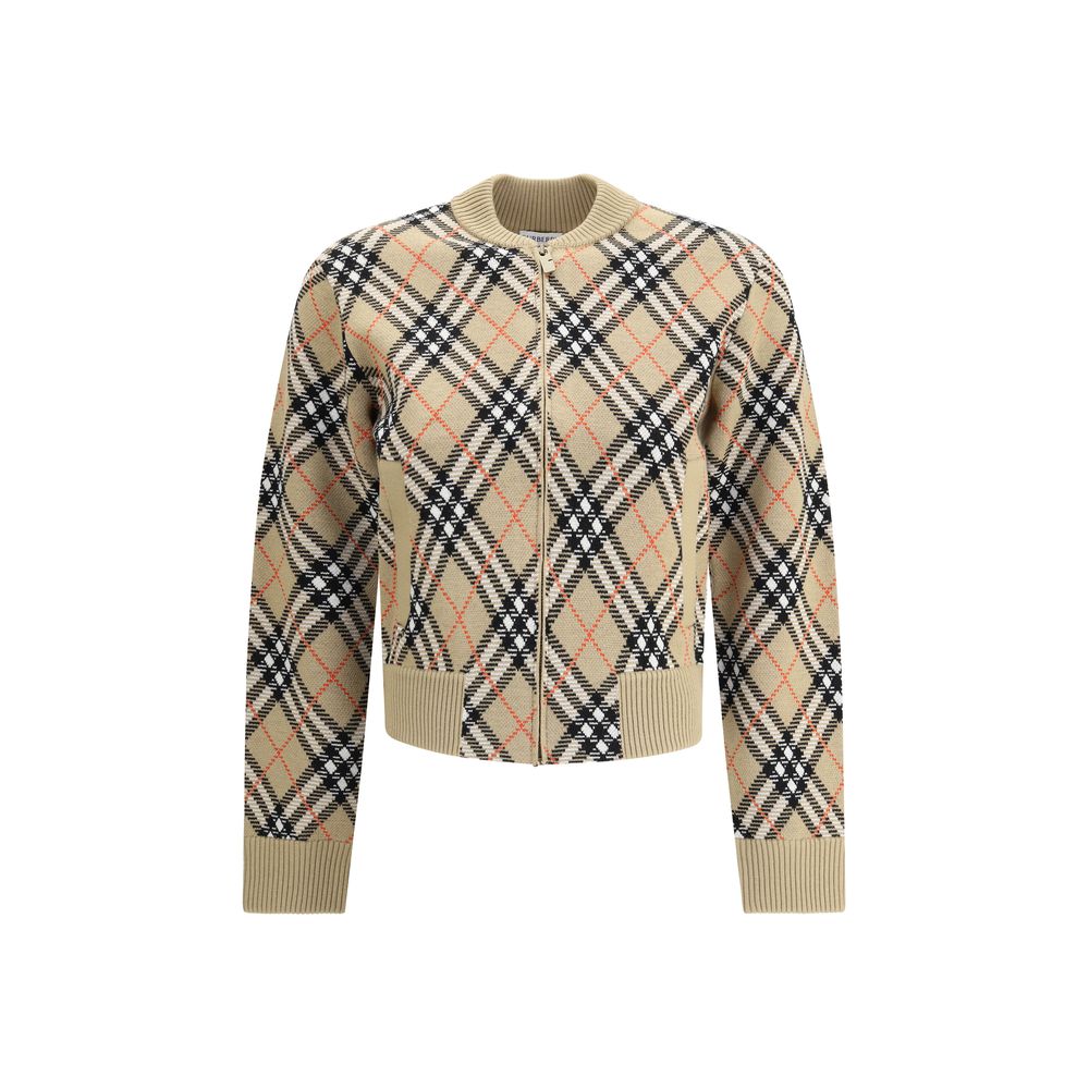 BURBERRY Beige Wool Cardigan