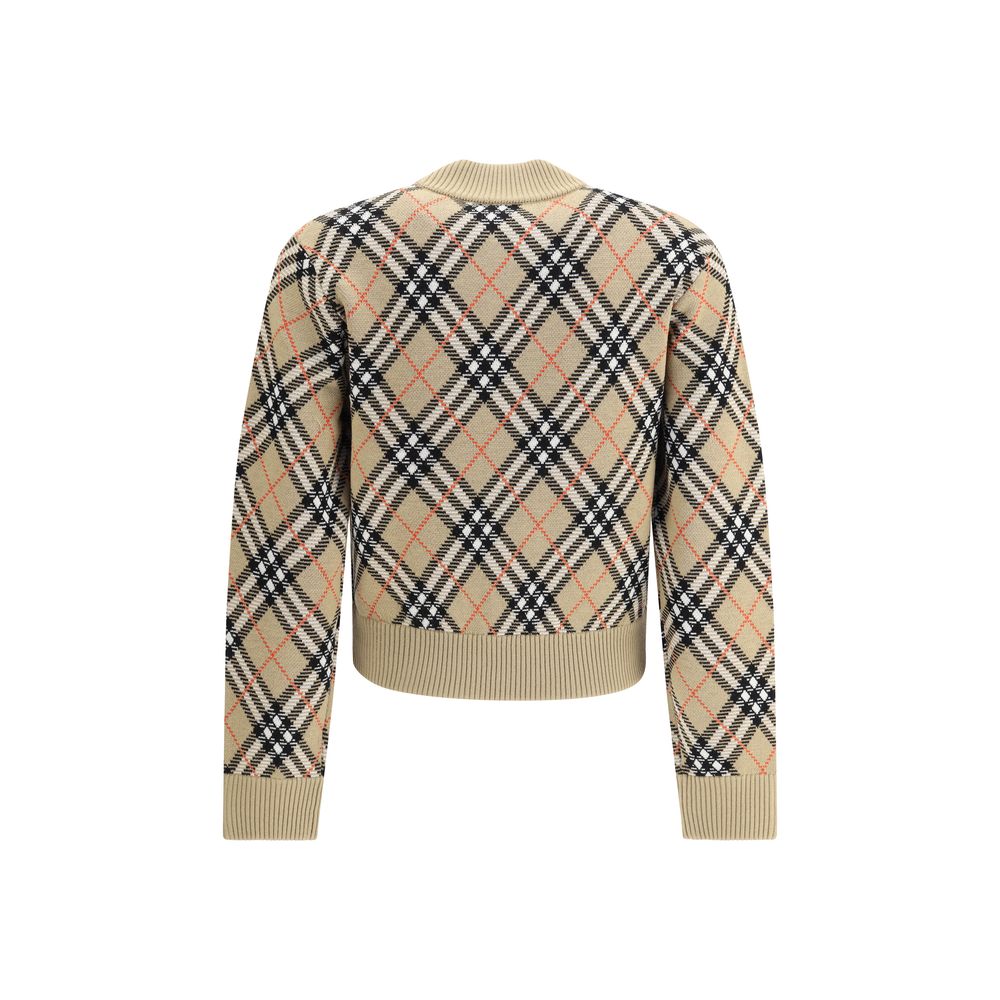 BURBERRY Beige Wool Cardigan