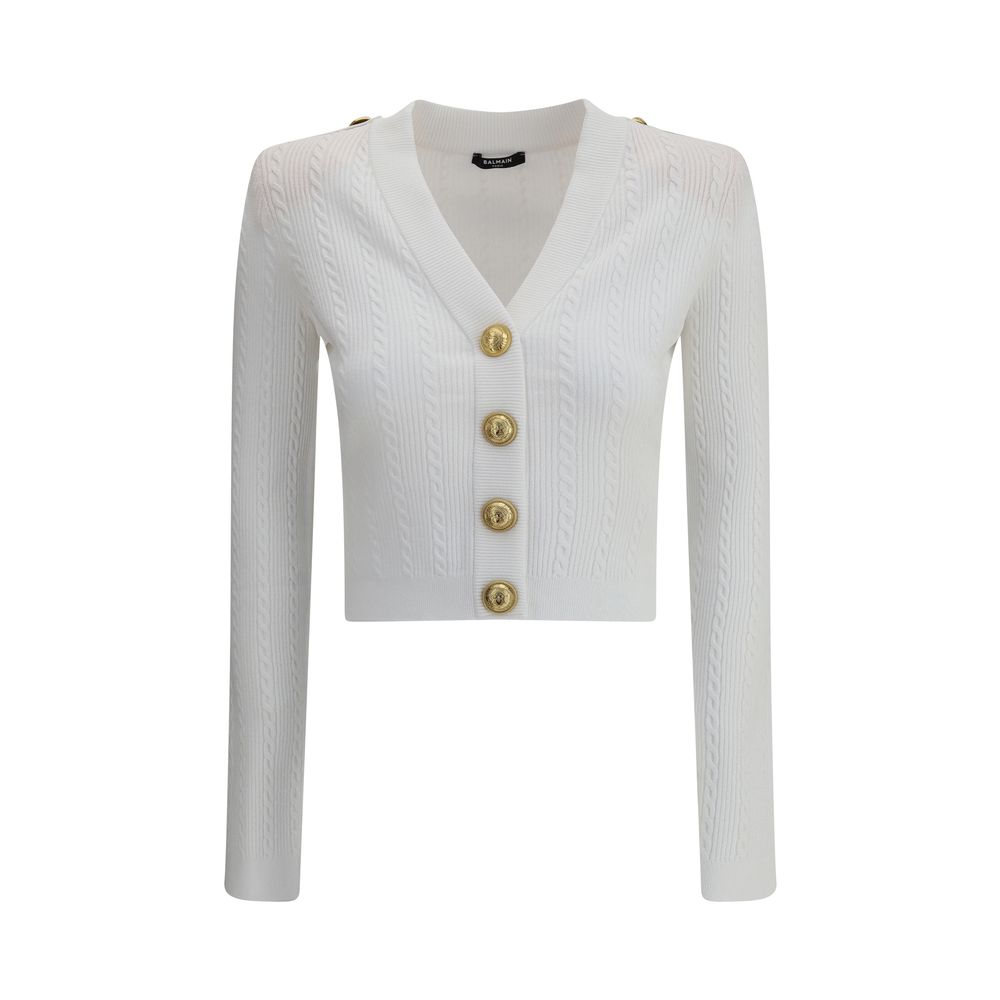 Balmain’s Ribbed and braided Cardigan