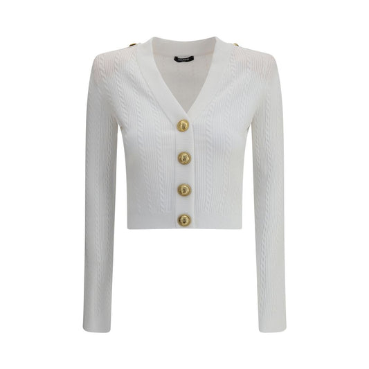 Balmain’s Ribbed and braided Cardigan