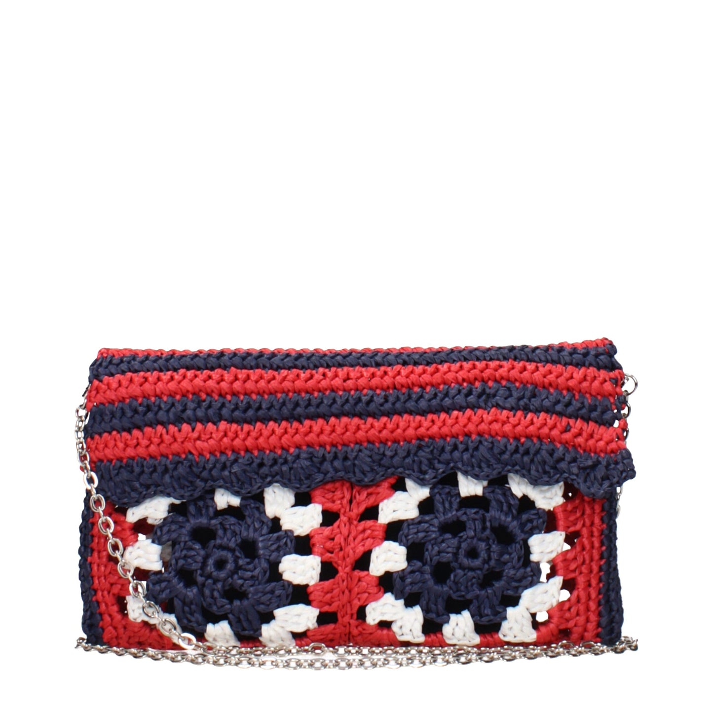 MIU MIU Multicolor Raffia Clutch Bag
