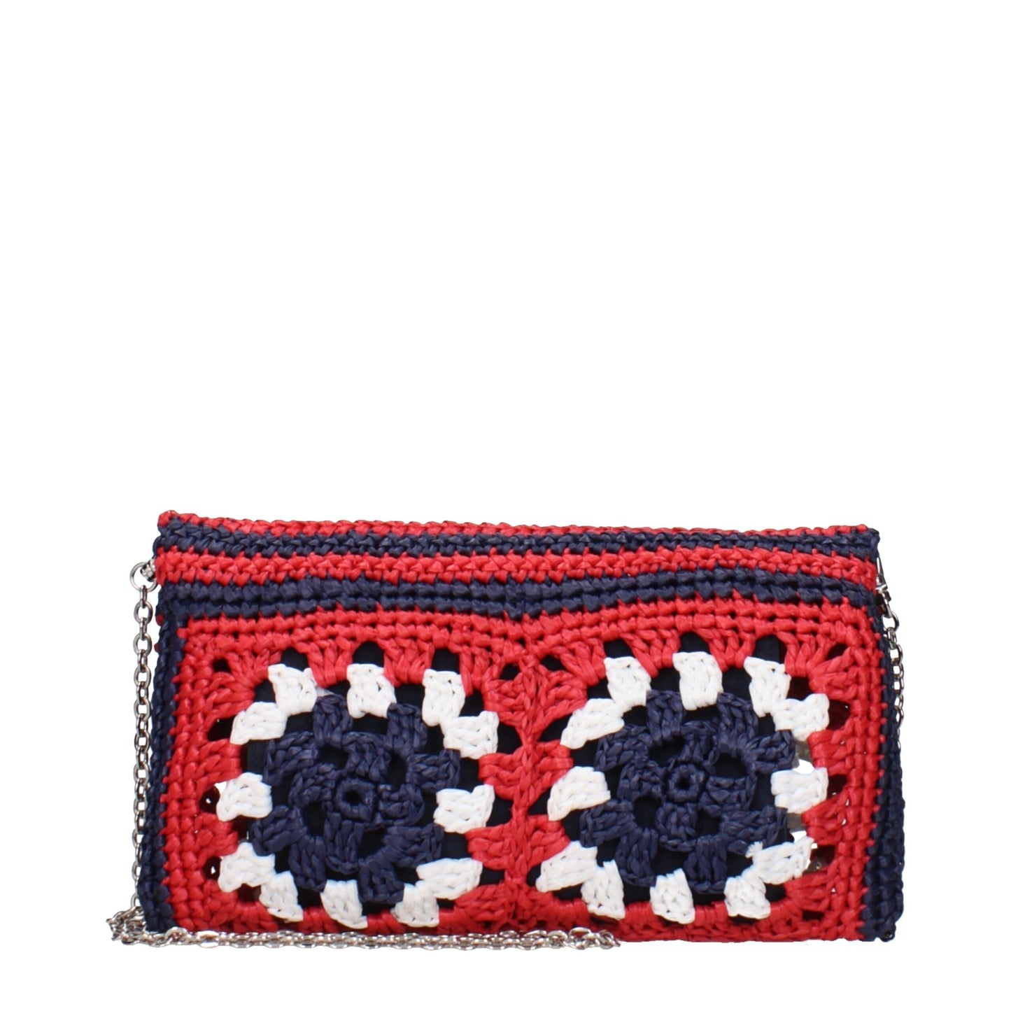 MIU MIU Multicolor Raffia Clutch Bag