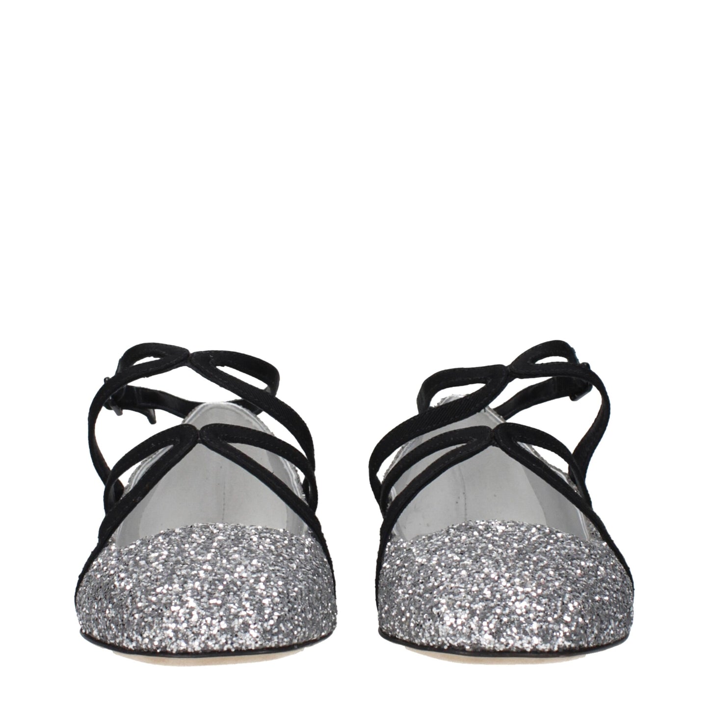 Gray Plastic Ballet Flats