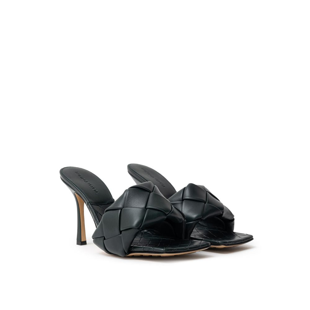 Bottega Veneta Lido Mule Sandal in Dark Green