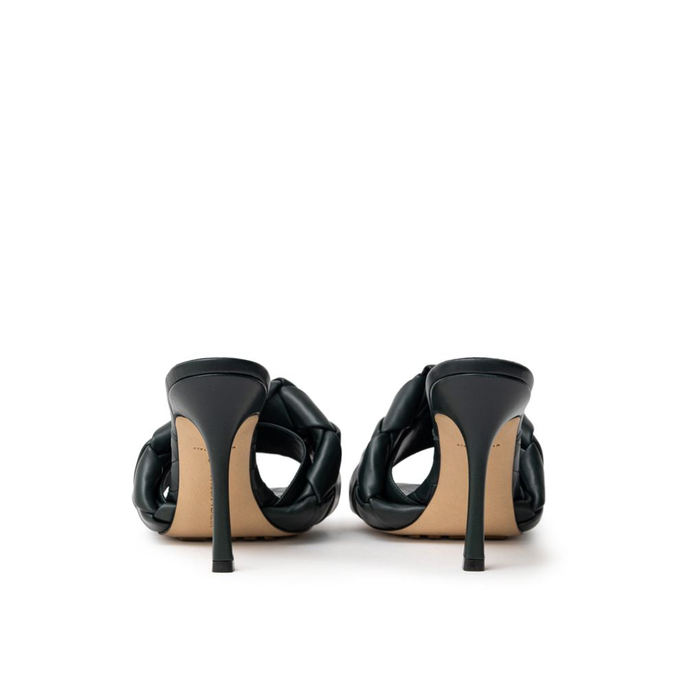Bottega Veneta Lido Mule Sandal in Dark Green