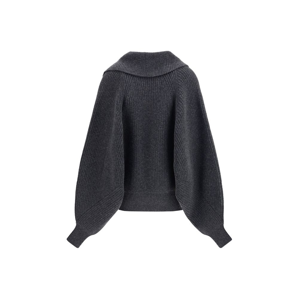 BALMAIN The oversized wrap-effect Sweater