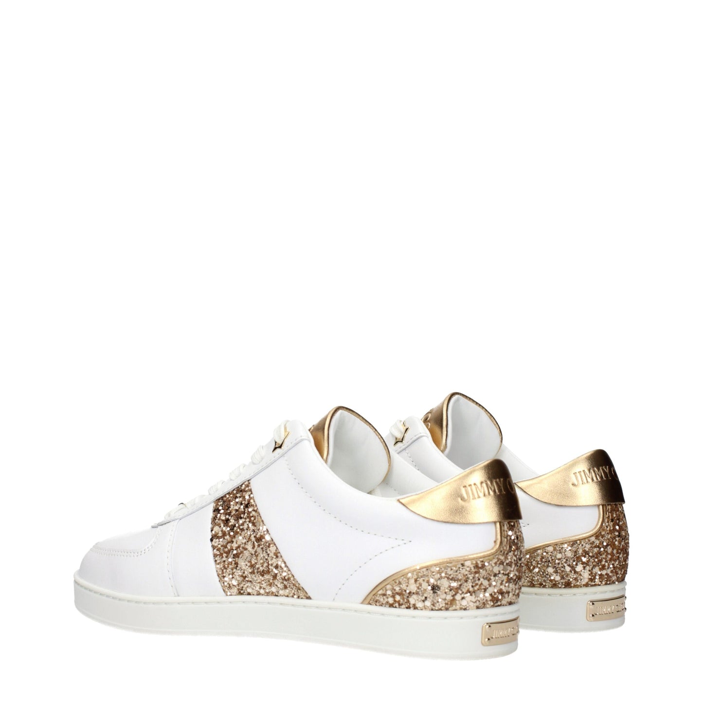 JIMMY CHOO White Leather Low Top Sneaker