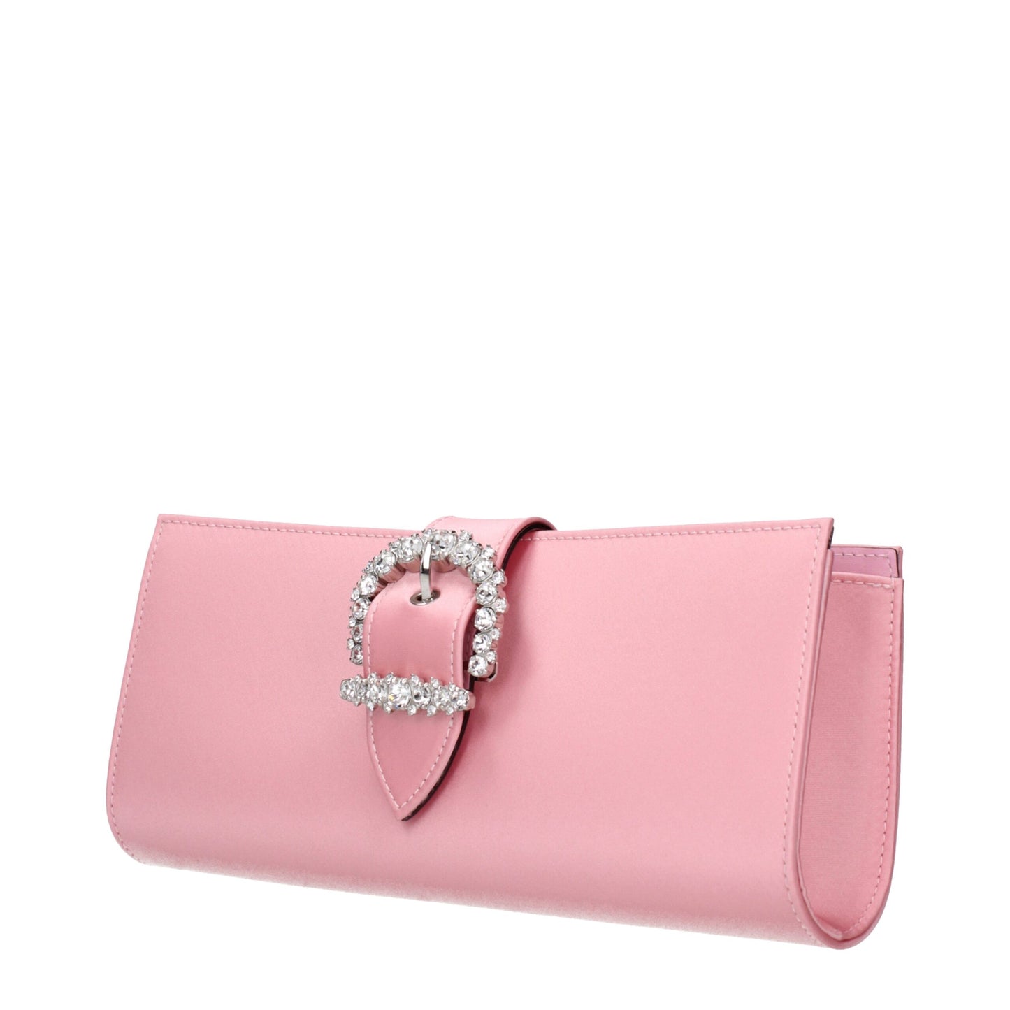 JIMMY CHOO Pink Satin Clutch Bag