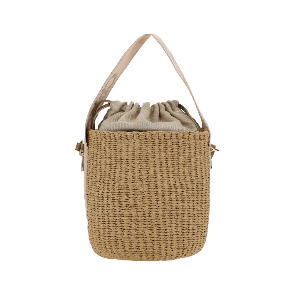 CHLOÉ The Woody Raffia Bucket Bag