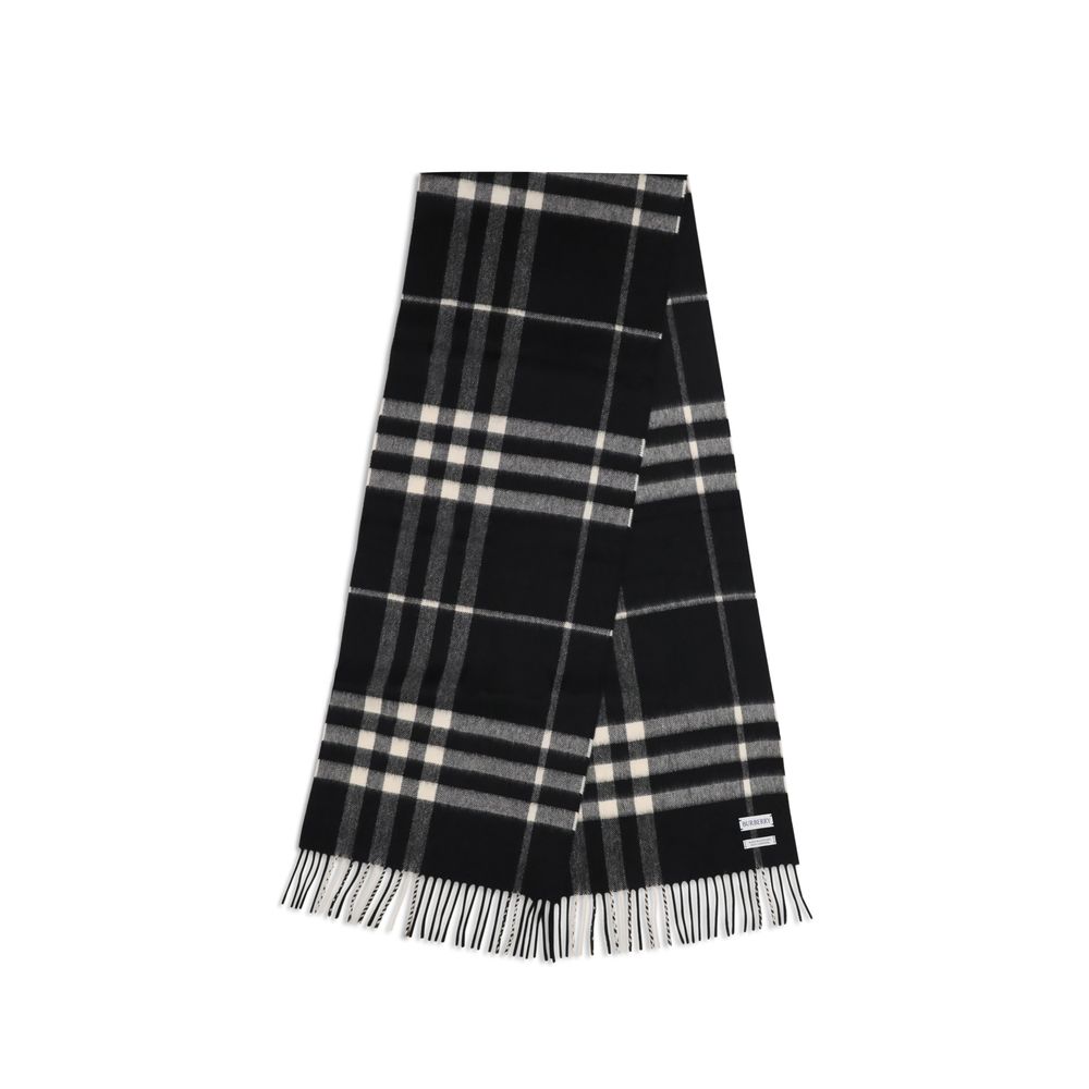 BURBERRY Black Cashmere Scarf